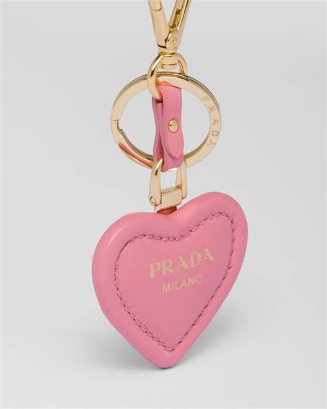 prada leather heart keyring|Geranium Pink Nappa Leather Key Ring .